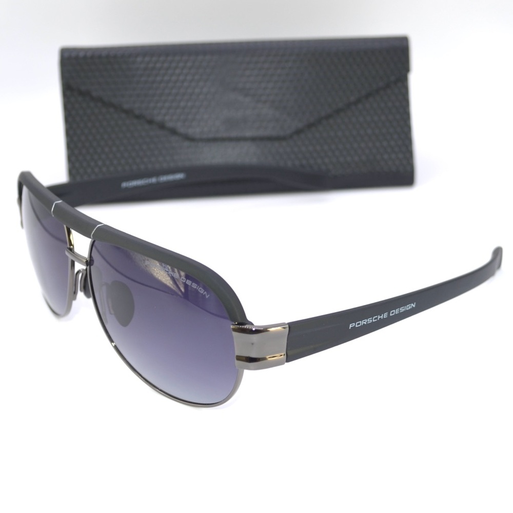 Porsche Design Men Sunglasses Matte Black Gunmetal | New | No Case  62-13-138 - Picture 8 of 12
